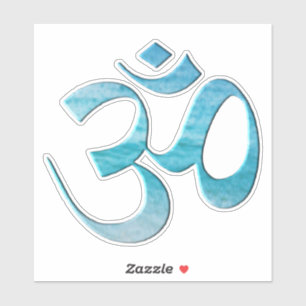 Turquoise Om Sticker