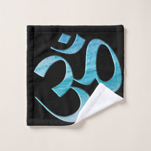 Turquoise Om Wash Cloth