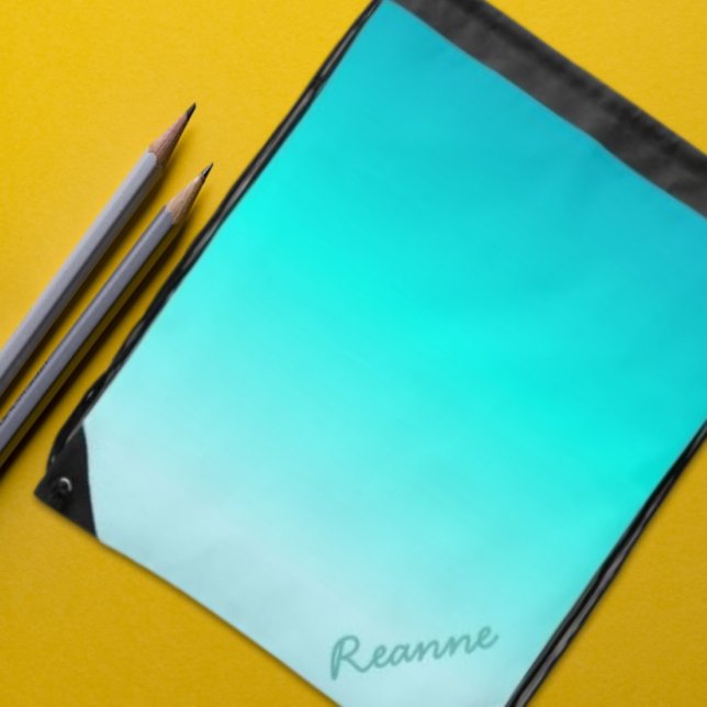 Turquoise Ombre Drawstring Backpack (Creator Uploaded)