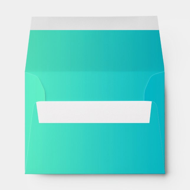 Turquoise Ombre Envelope (Back (Bottom))