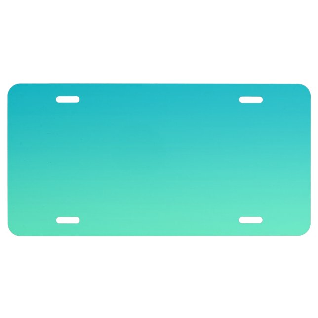 “Turquoise Ombre” License Plate (Front)