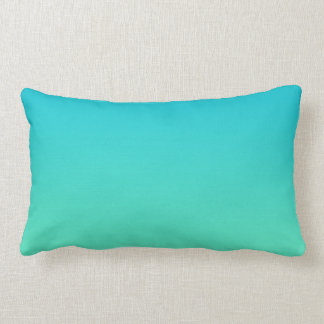 “Turquoise Ombre” Lumbar Pillow