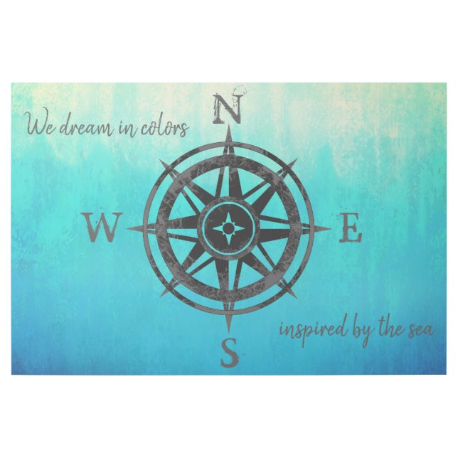 Turquoise Ombre Sea Gallery Wrap (Front)