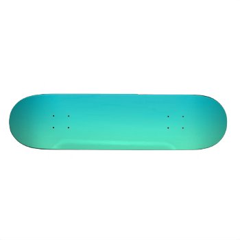 Turquoise Ombre Skateboard by Comp_Skateboard_Deck at Zazzle