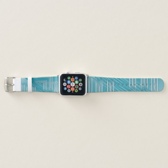 Turquoise opal white apple watch band (Front)
