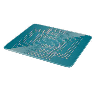 Turquoise opal white cutting board