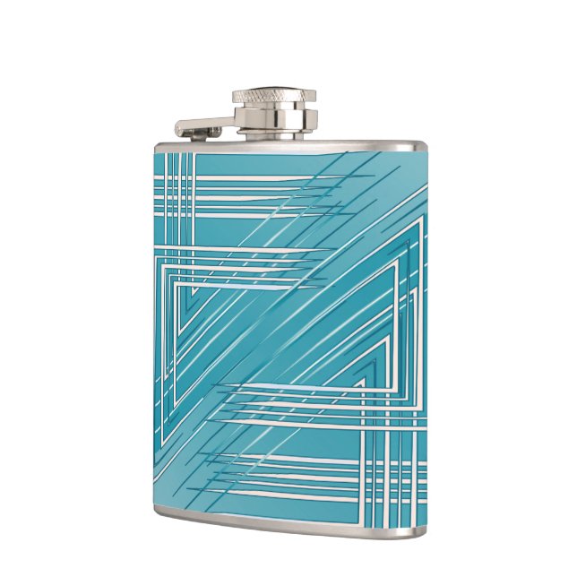 Turquoise opal white flask (Left)
