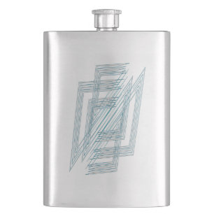 Turquoise opal white flask