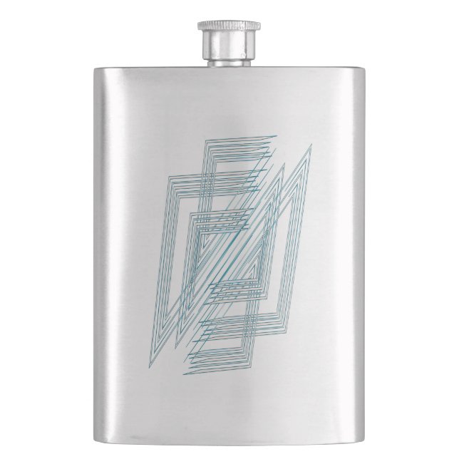 Turquoise opal white flask (Front)