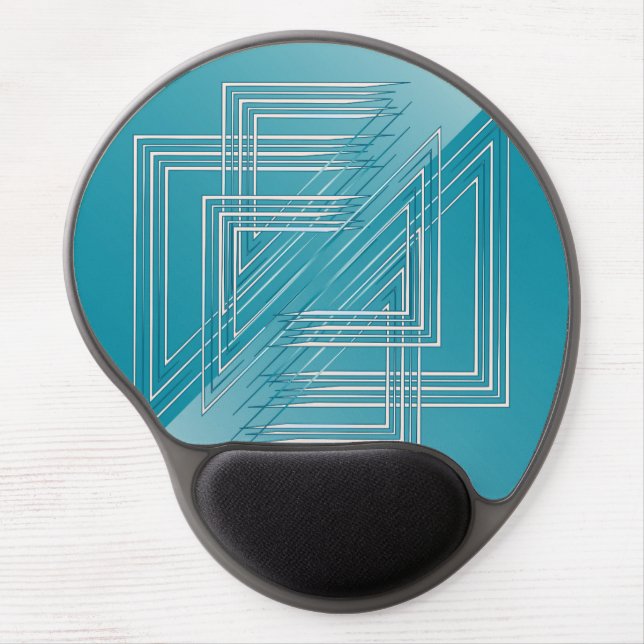 Turquoise opal white gel mouse pad (Front)