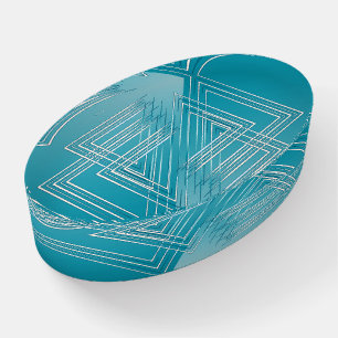 Turquoise opal white paperweight