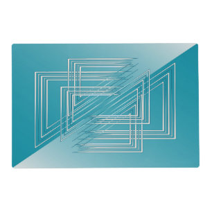 Turquoise opal white placemat