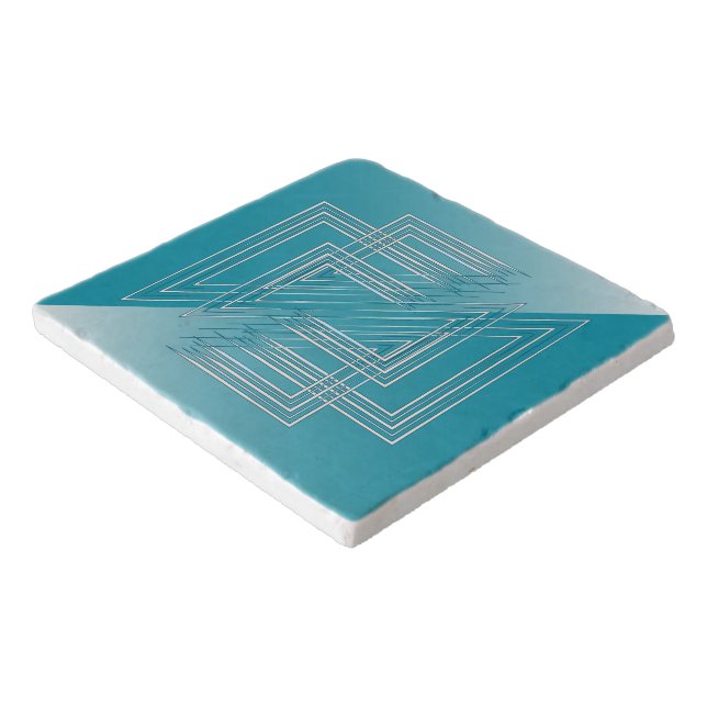 Turquoise opal white trivet (Corner)