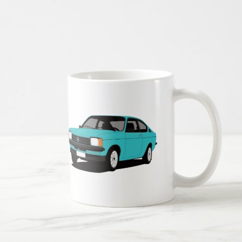 Turquoise Opel Kadett C Coup _ two images Coffee Mug