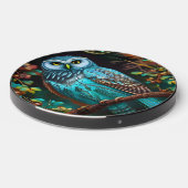Turquoise owl wireless charger (Front 2)