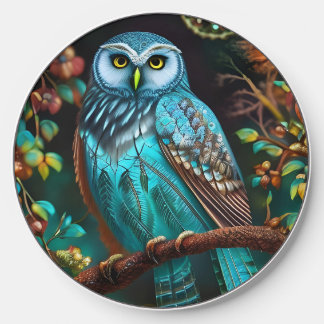Turquoise owl wireless charger