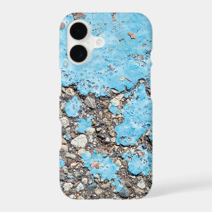 turquoise paint stain on asphalt iPhone 17 case