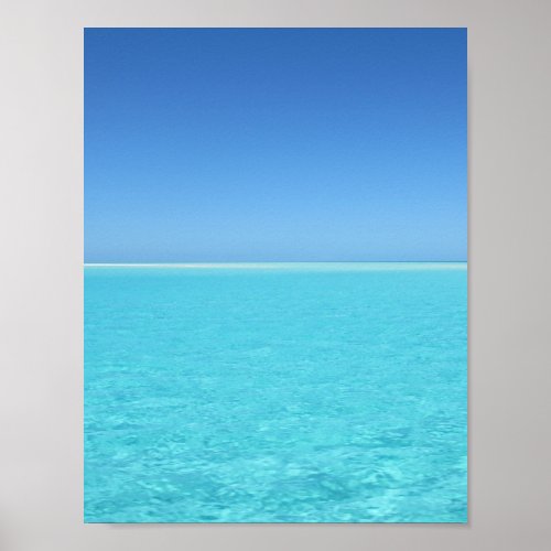 Turquoise Pastel Blue Ocean Poster
