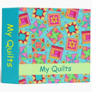 Turquoise Patchwork Quilt Personlizable Album Binder