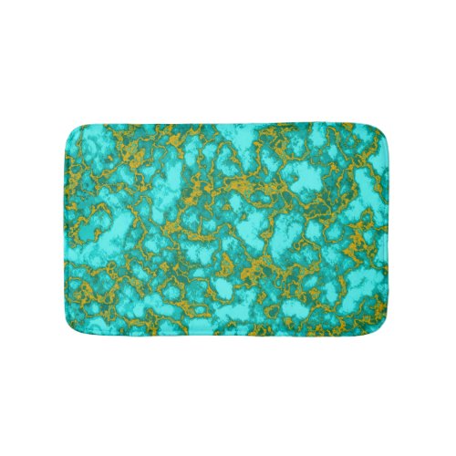 Turquoise Pattern Bath Mat