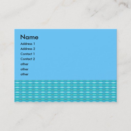 Customizable turquoise pattern business card template