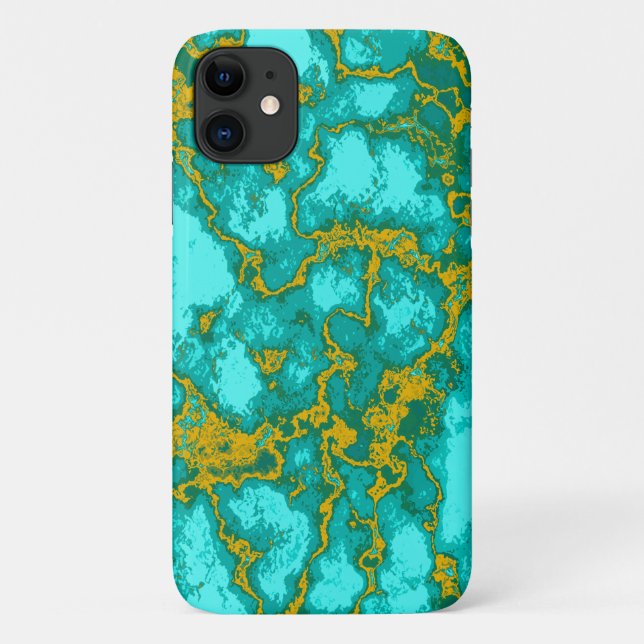 Turquoise Pattern Case-Mate iPhone Case (Back)