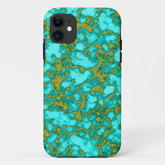 Turquoise Pattern Case-Mate iPhone Case (Back)