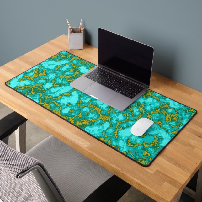 Turquoise Pattern Desk Mat (Office 2)