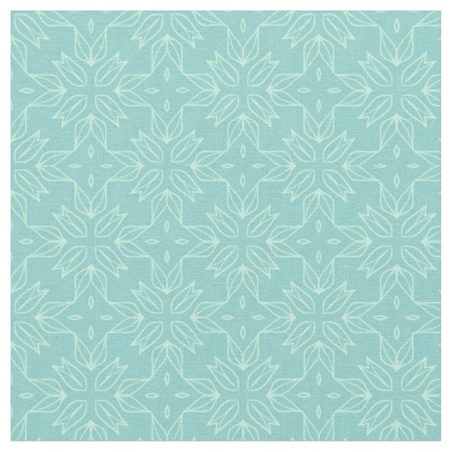 Turquoise Pattern Fabric (Close Up)