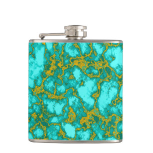 Turquoise Pattern Flask