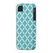 Turquoise Pattern iPhone 4 Case-Mate Case-Mate iPhone Case (Back Left)
