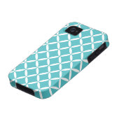 Turquoise Pattern iPhone 4 Case-Mate Case-Mate iPhone Case (Bottom)