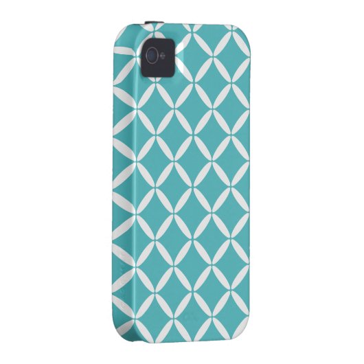 Turquoise Pattern iPhone 4 Case-Mate Case-Mate iPhone Case (Back/Right)