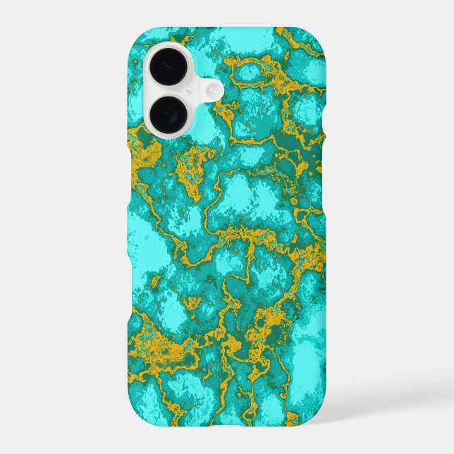 Turquoise Pattern Iphone Case (Back)