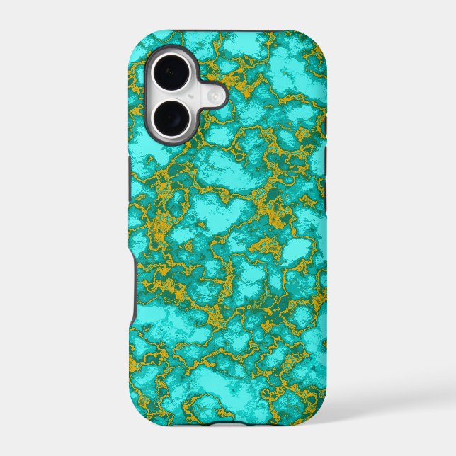 Turquoise Pattern Iphone Case (Back)
