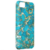 Turquoise Pattern iPhone Case (Back/Right)