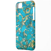 Turquoise Pattern iPhone Case (Back Left)