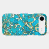 Turquoise Pattern iPhone Case (Back (Horizontal))