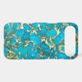 Turquoise Pattern iPhone Case (Back (Horizontal))