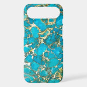 Turquoise Pattern iPhone Case (Back)