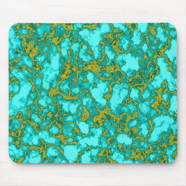 Turquoise Pattern Mouse Pad (Front)