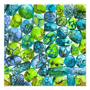 Turquoise pattern photo print