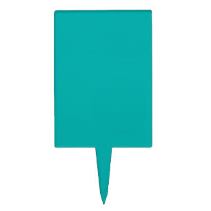 Turquoise Peacock Background Ready to Customize Cake Topper