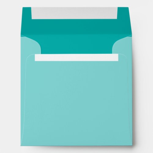 Turquoise Peacock Background Ready to Customize Envelope