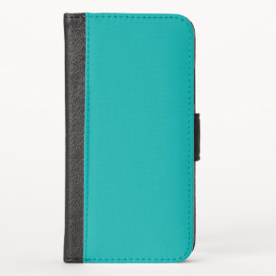 Turquoise Peacock Background Ready to Customize iPhone X Wallet Case