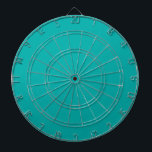 Turquoise Peacock Color Accent Ready to Customize Dartboard<br><div class="desc">This custom product is available in a vibrant turquoise color decor for yourself or as a gift sure to make an impression in all occasions. Click on the "Customize it!" button or link you find on this product page to reveal a set of user friendly designing tools to customize this...</div>