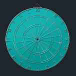 Turquoise Peacock Color Accent Ready to Customize Dartboard<br><div class="desc">This custom product is available in a vibrant turquoise color decor for yourself or as a gift sure to make an impression in all occasions. Click on the "Customize it!" button or link you find on this product page to reveal a set of user friendly designing tools to customize this...</div>