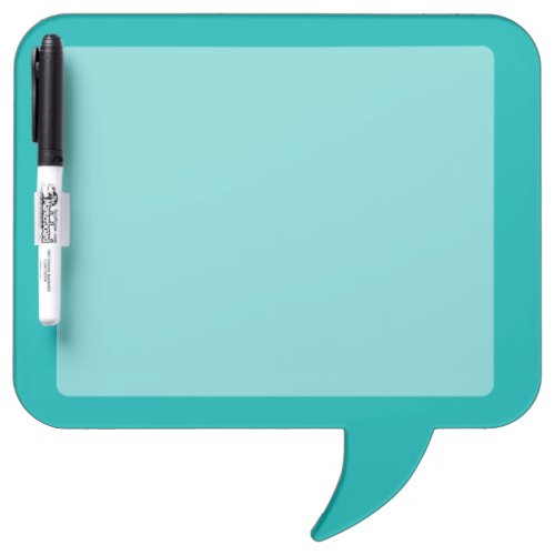 Turquoise Peacock Color Accent Ready to Customize Dry Erase Board