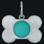 Turquoise Peacock Color Accent Ready to Customize Pet ID Tag<br><div class="desc">This custom product is available in a vibrant turquoise color decor for yourself or as a gift sure to make an impression in all occasions. Click on the "Customize it!" button or link you find on this product page to reveal a set of user friendly designing tools to customize this...</div>