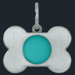 Turquoise Peacock Color Accent Ready to Customize Pet ID Tag<br><div class="desc">This custom product is available in a vibrant turquoise color decor for yourself or as a gift sure to make an impression in all occasions. Click on the "Customize it!" button or link you find on this product page to reveal a set of user friendly designing tools to customize this...</div>